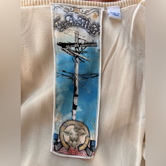 Vintage L.A.M.B. Gwen Stefanie Cashmere and beaded cardigan xs - Picture 6 of 8